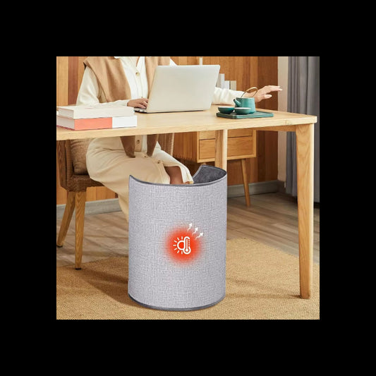 Silent Foldable Leg Warmer Pro - under Desk Electric Foot Heater with Thermostat & Auto Shut off for Office Home Timer